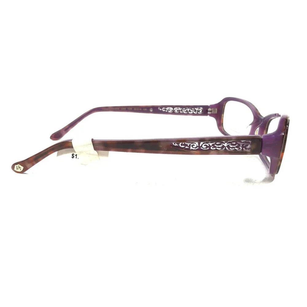 Lulu Guinness L835 TOR Eyeglasses Frames Purple Tortoise Rectangular 52-16-130
